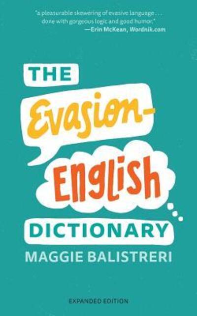 Cover for Maggie Balistreri · The Evasion-English Dictionary (Paperback Book) (2018)