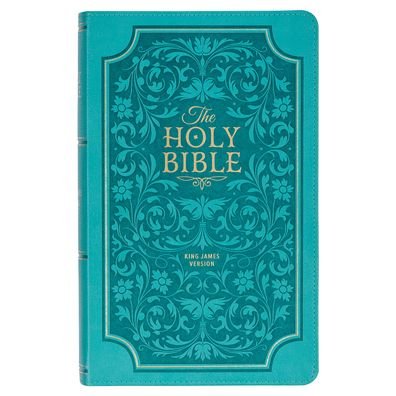 Cover for Christian Art Publishers · KJV Holy Bible, Giant Print Standard Size, Teal Faux Leather w/Thumb Index and Ribbon Marker, Red Letter, King James Version (Läderbok) (2021)