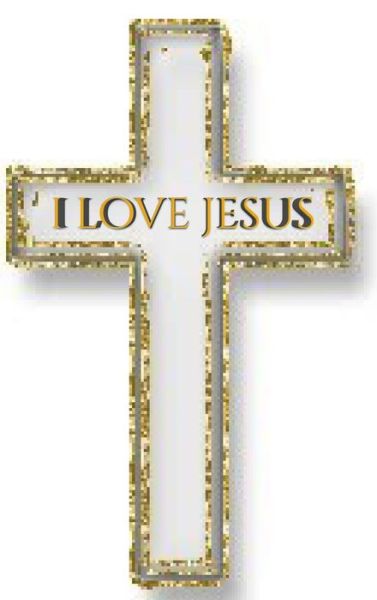 Cover for Sir Michael Huhn · I love jesus gold glitter cross blank journal (Hardcover Book) (2020)