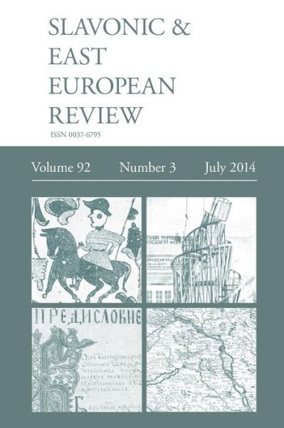 Cover for Rady, Martyn, Dr · Slavonic &amp; East European Review (92: 3) July 2014 (Paperback Bog) (2014)