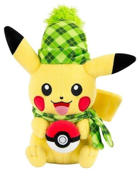 Pokemon - Basic 8" Plush Holiday Pikachu - Tomy - Merchandise -  - 0053941193768 - 