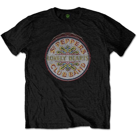 Cover for The Beatles · The Beatles Unisex T-Shirt: Original Pepper Drum (T-shirt) [size S] [Black - Unisex edition]