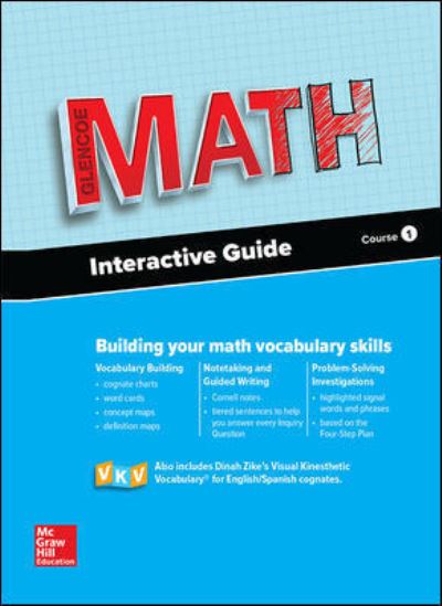 Cover for McGraw Hill · Glencoe Math, Course 1, Interactive Guide for English Learners, Student Edition - MATH APPLIC &amp; CONN CRSE (Pocketbok) (2013)