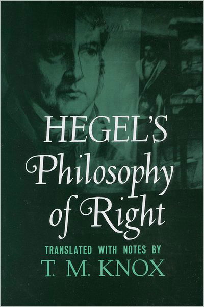 Cover for G. W. F. Hegel · Philosophy of Right - Galaxy Books (Taschenbuch) (1968)