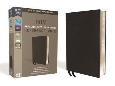 NIV, Personal Size Reference Bible, Large Print, Premium Leather, Calfskin, Black, Red Letter, Comfort Print - Zondervan - Books - ZONDERVAN - 9780310449768 - June 12, 2018