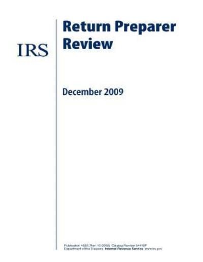 Cover for Internal Revenue Service · Return Preparer Review (Paperback Book) (2017)