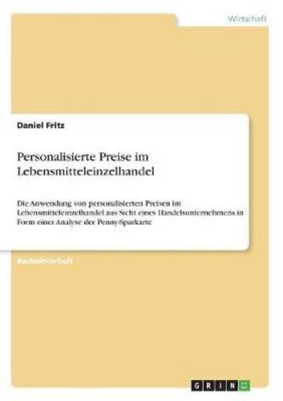 Cover for Fritz · Personalisierte Preise im Lebensm (Book)