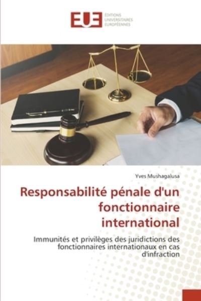 Cover for Mushagalusa · Responsabilité pénale d'un (Book) (2020)