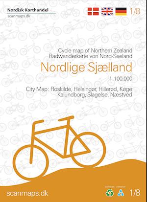 Cover for Jens Erik Larsen · Nordlige Sjælland cykelkort (Bog) [5. udgave] (2023)