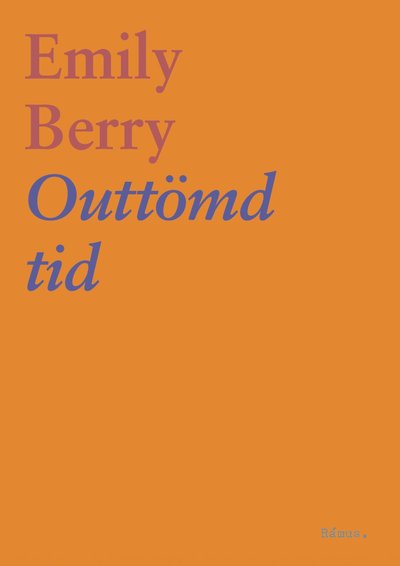 Cover for Emily Berry · Outtömd tid (Paperback Book) (2024)