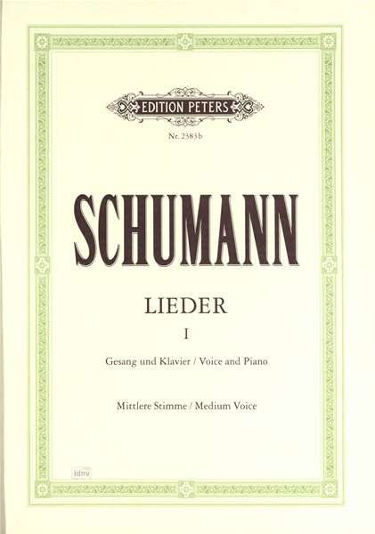 Cover for R. Schumann · Complete Songs, Vol. 1 (Medium Voice) (Partituren) (2001)