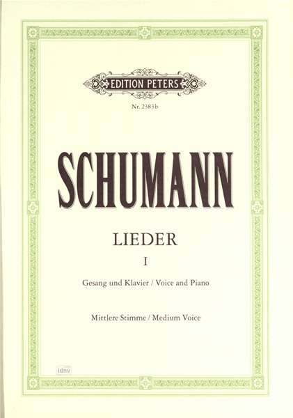 Cover for R. Schumann · Complete Songs, Vol. 1 (Medium Voice) (Partitur) (2001)