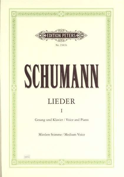Cover for R. Schumann · Complete Songs, Vol. 1 (Medium Voice) (Partituren) (2001)