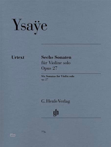 Cover for E. Ysaye · Sechs Sonaten op.27,Viol.HN776 (Book) (2018)