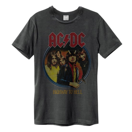 AC/DC Highway To Hell Amplified Vintage Charcoal Small T Shirt - AC/DC - Merchandise - AMPLIFIED - 5054488105769 - May 5, 2022