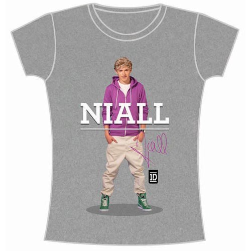 Cover for One Direction · One Direction Ladies T-Shirt: Niall Standing Pose (Skinny Fit) (T-shirt) [size S] [Grey - Ladies edition]