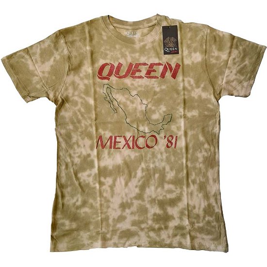 Queen Unisex T-Shirt: Mexico '81 (Wash Collection) - Queen - Merchandise -  - 5056561011769 - 