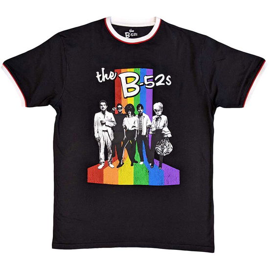 B52s Unisex Ringer T-Shirt: Rainbow Stripes Ringer - B52s - Merchandise -  - 5056737258769 - June 13, 2024