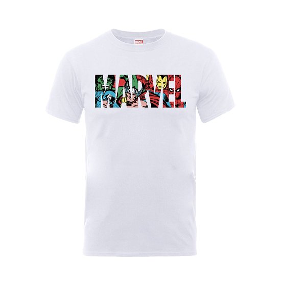 Cover for Marvel Comics · Logo Character Infill (White) (T-shirt) [size S] [White edition] (2017)