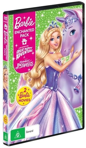Cover for N/a · Barbie &amp; Her Sisters in the Great Puppy Adventure / Barbie - Magic of Pegasus / Barbie Enchanted (DVD) (2018)