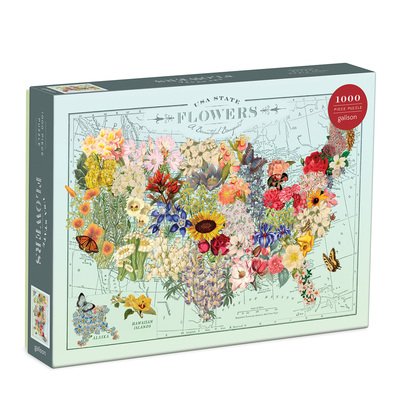 Wendy Gold USA State Flowers 1000 Piece Puzzle - Galison - Board game - Galison - 9780735364769 - July 27, 2020