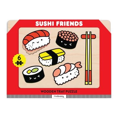 Cover for Mudpuppy · Sushi Friends Wooden Tray Puzzle (SPIL) (2024)