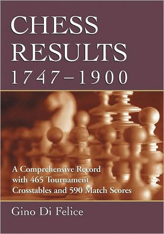 Cover for Gino Di Felice · Chess Results, 1747-1900: A Comprehensive Record with 465 Tournament Crosstables and 590 Match Scores (Taschenbuch) (2009)