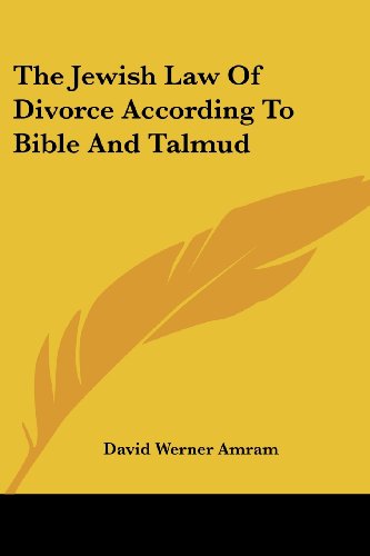 Cover for David Werner Amram · The Jewish Law of Divorce According to Bible and Talmud (Paperback Book) (2007)