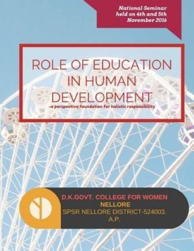 Cover for Y Dayakar · Role Of Education In Human Development (Pocketbok) (2016)