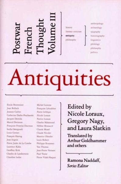 Cover for Nicole Loraux · Antiquities: Postwar French Thought, Vol. 3 (Hardcover Book) (2000)