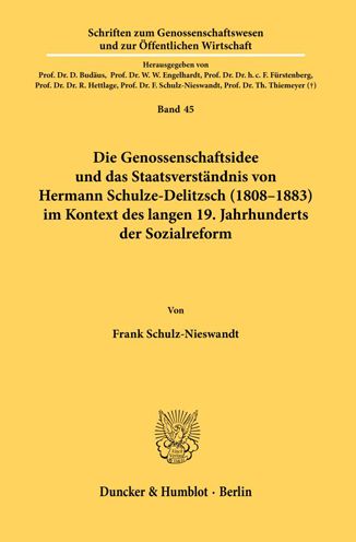 Cover for Schulz-Nieswandt · Die Genossenschaftside (Book) (2020)