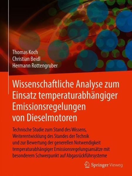 Cover for Koch · Wissenschaftliche Analyse zum Einsatz temperaturabhaengiger Emissionsregelungen (Book) (2020)