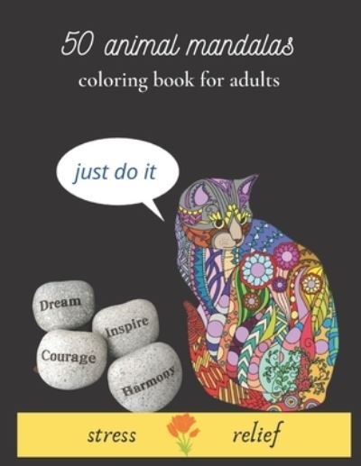 Cover for Espace Mandala · 50 animal mandalas coloring book for adults stress relief (Paperback Bog) (2020)