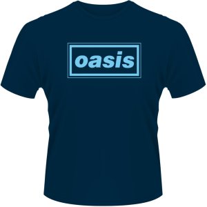Cover for Oasis · Classic Logo Blue (T-shirt) [size L] (2012)