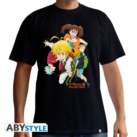 Cover for TShirt · SEVEN DEADLY SINS - Group - Mens T-Shirt - (MERCH) [size XS] (2020)