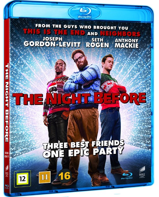 The Night Before - Joseph Gordon-Levitt / Seth Rogen / Anthony Mackie - Film - Sony - 5051162361770 - 29. april 2016
