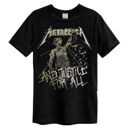 Metallica And Justice For All Amplified Vintage Black Small T Shirt - Metallica - Merchandise - AMPLIFIED - 5054488305770 - December 1, 2023