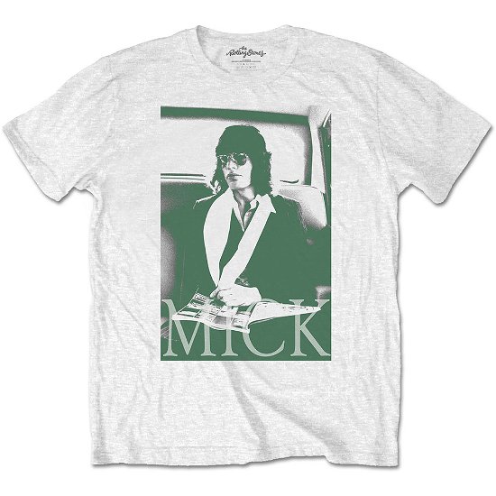 Cover for The Rolling Stones · The Rolling Stones Unisex T-Shirt: Mick Photo Version 1 (T-shirt) [size S] [White - Unisex edition]