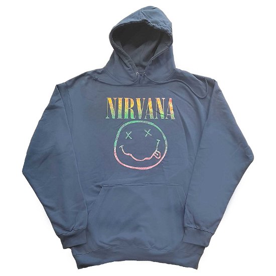 Nirvana Unisex Pullover Hoodie: Sorbet Ray Happy Face - Nirvana - Koopwaar -  - 5056561055770 - 