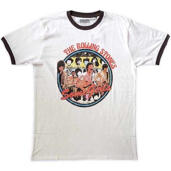 The Rolling Stones Unisex Ringer T-Shirt: Some Girls Circle - The Rolling Stones - Koopwaar -  - 5056561071770 - 