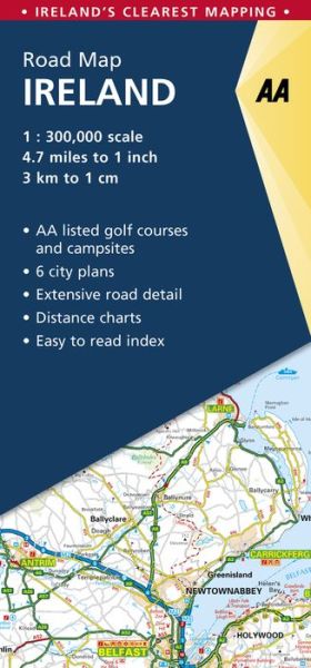 AA Road Map Ireland - Irland - AA Publishing - Kirjat - AA Publishing - 9780749578770 - torstai 23. helmikuuta 2017