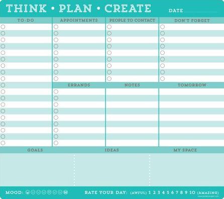 Cover for Inc Peter Pauper Press · Mousepad Think Plan Create (Stationery) (2016)