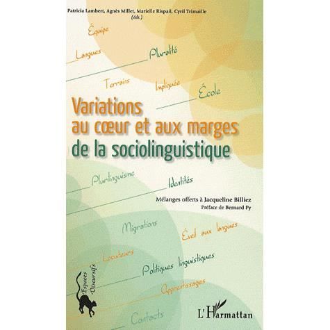 Cover for Patricia Lambert · Variations au coeur et aux marges de la sociolinguistique (Paperback Book) (2020)