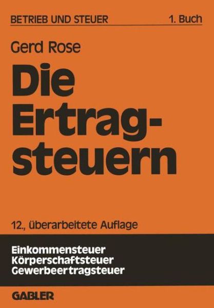 Cover for Gerd Rose · Betrieb und Steuer (Paperback Book) [12. Aufl. 1992 edition] (1992)