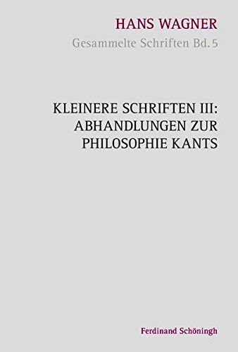 Cover for Wagner · Ges.Schr.5 Kleinere Schr.3 Kant (Bog) (2016)