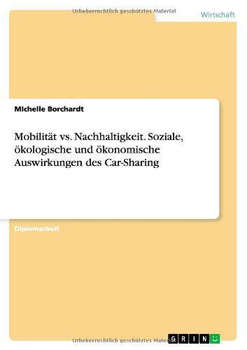 Cover for Borchardt · Mobilität vs. Nachhaltigkeit: (Book) [German edition] (2013)