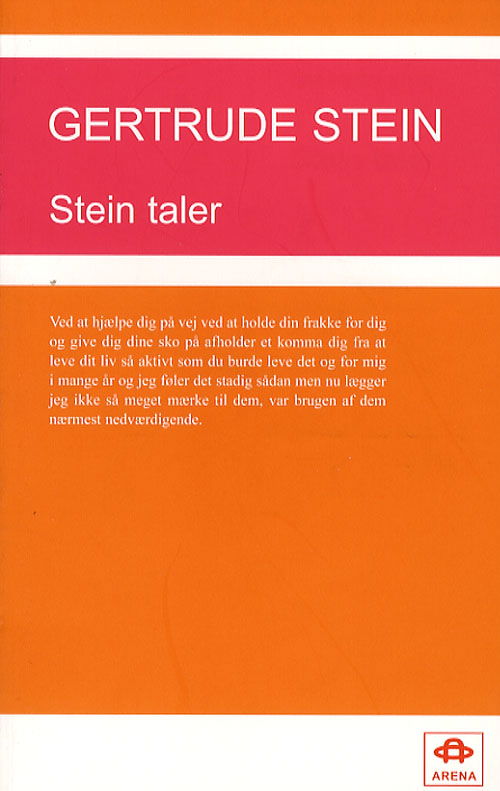 Stein taler - Gertrude Stein - Books - Arena - 9788774051770 - March 10, 2006