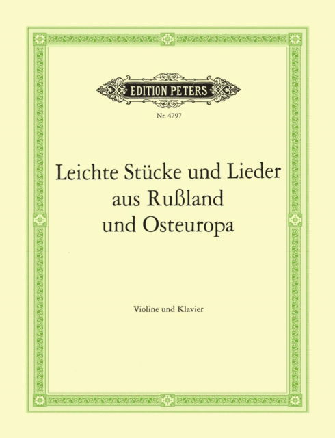 Easy Vln Pieces by Soviet Comp - - Livros - Edition Peters - 9790014031770 - 12 de abril de 2001