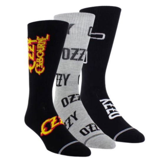 Ozzy Osbourne Assorted Crew Socks 3 Pack (One Size) - Ozzy Osbourne - Merchandise - OZZY OSBOURNE - 0841657004771 - 30. april 2024