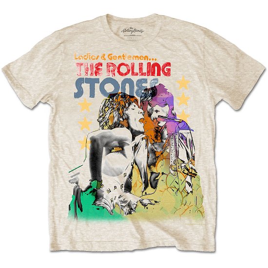 The Rolling Stones Unisex T-Shirt: Mick & Keith Watercolour Stars - The Rolling Stones - Merchandise - Bravado - 5055979939771 - 